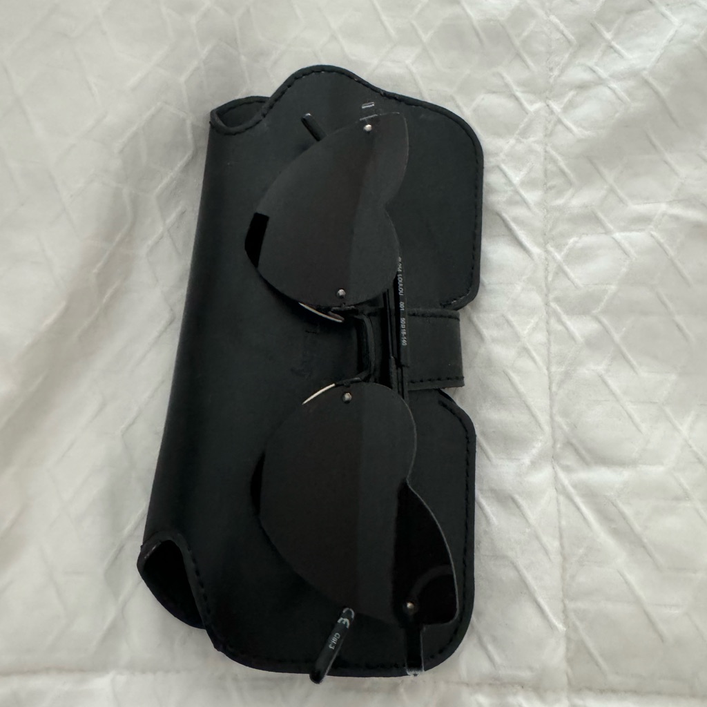 Chic Black Heart-Shaped Sunglasses With Case